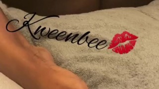BBW shows pussy, toes & titties 