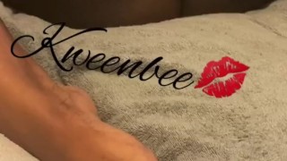 BBW shows pussy, toes & titties 