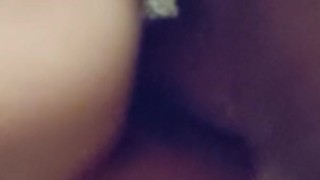 TFT11 my pussy Filled while I masterbate on his cock stoping before I cum 