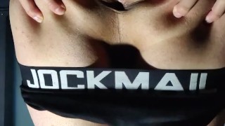 Just jiggling and playing with butt in slow-motion