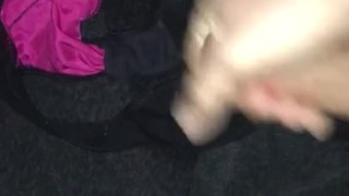 Cumming on wife’s pantys 
