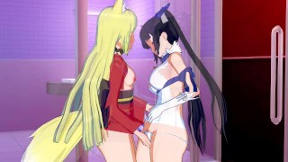 DanMachi - Hestia X Haruhime Lesbian 3D Hentai