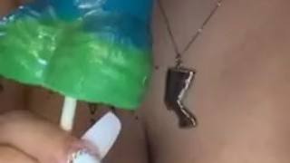 BIG CANDY DICK IN MY THROAT!!