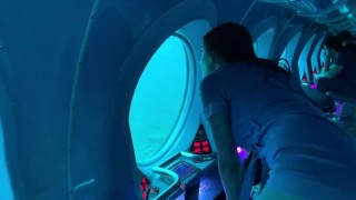 PUBLIC MASTURBATION WITH LOVENSE (LUSH) PART 6 Orgasm on a submarine