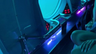 PUBLIC MASTURBATION WITH LOVENSE (LUSH) PART 6 Orgasm on a submarine