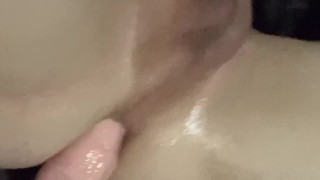 Hot PMV Gay Twink Anal dildo deep in ass with close ups 