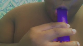 HORNY BABE SUCKS & SPITS!