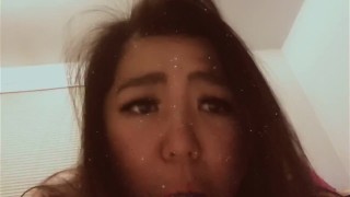 gagging on big toy cock 