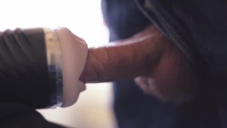 Fucking My Fleshlight. fleshlight cumshot. Male mouth blowjob toy