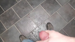 Public Shaky Bar Bathroom Cum Almost Caught