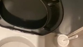 Wanking in gym toilets again with big cumshot nearly got caught