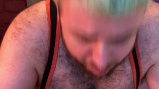 Gainer stuffing dildo + apple pie