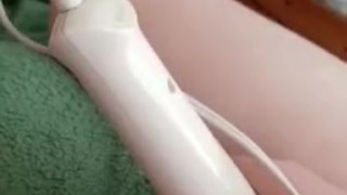 Horny Kitten Cums Hard Using Magic Wand