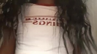 Short abs tease lick me