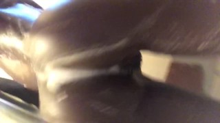 Ebony Soapy pussy and naked twerk in shower 