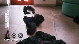 GETTING UNDRESSED AND JUST HAVING A BONER MOMENT.