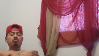 Hung Latino stripping . Huge cock. Come take a ride 