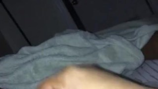Jacking off on my Bestfriend bed