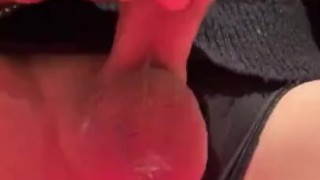Crossdresser Isa Jerking Off Big cock 
