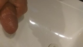 Stroking my long cock