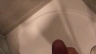CUMSHOT like a gun! Amazing spray after good jerking 