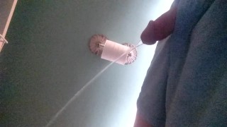 Taking a piss up close