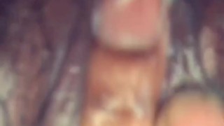 Hairy masturbation with creamy wet pussy