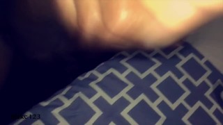 big black cock giving rough bed strokes grunts and cums