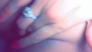 Milf touching her wet pussy to the thought of a hard cock 