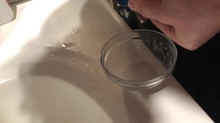 Breast milking in a bowl