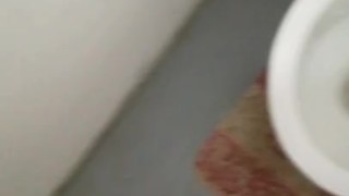Bathroom masturbate (part 1): caught by slutty stepsister - Carolina Cortez