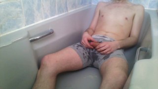 me pissing my boxers and cumming