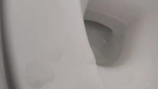 Masturbate and cum lick on school toilet