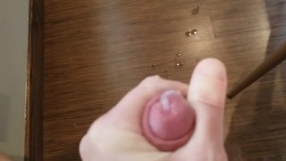 Wanking and Shooting Huge Load Across the Floor