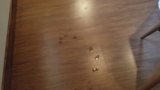 Wanking and Shooting Huge Load Across the Floor