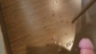 Wanking and Shooting Huge Load Across the Floor