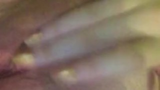 AMATEUR fingers her self and plays with toy until she cums 