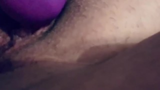 Clit tease after a shower 