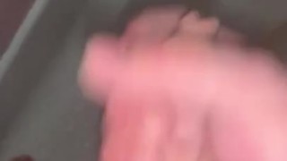 Cumshot in the shower | Uncut dick