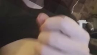 Stroking my cock for you 