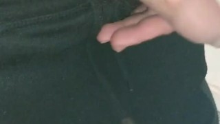 Peeing and Shooting Cum on public sink