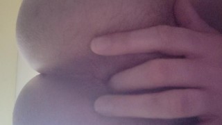 BBW solo anal fingering and buttplug