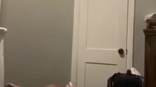 Young Bull Stroking With Verbal Explosive Nut At End 