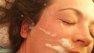 Facial in tent at music festival Gem and Jam