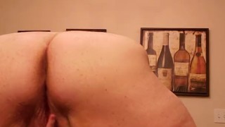 BBW Climbs on Dining Room Table and Orgasms