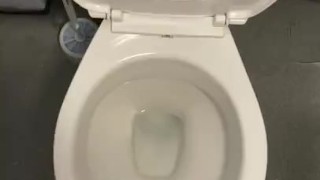 Back at it again in my work toilets with big cumshot 