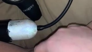 Girl Pumps Her Clit and Jerks Off