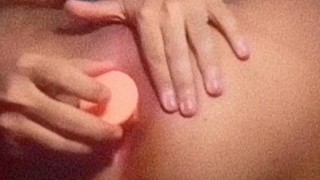 18yo virgin playing with his first dildo in ass