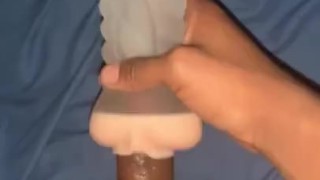 Stroking this hard dick 