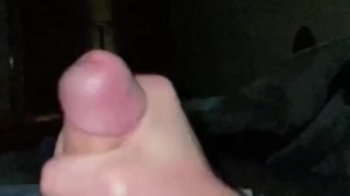 Solo masturbation with huge slo mo cumshot 